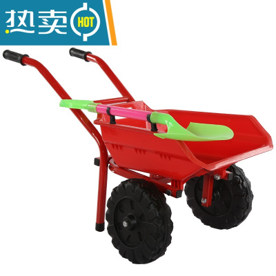 仿真工程车大号加厚儿童沙滩小推车双轮宝宝玩具推土车2-6岁真智力