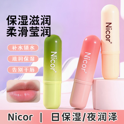 滋润水果唇膏四季防干裂唇部护理补水保湿唇膏润唇膏Nicor
