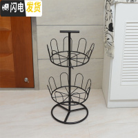 三维工匠晾鞋架室外阳台简易拖鞋挂架落地式晒鞋器创意组装铁艺晾晒架 二层黑色