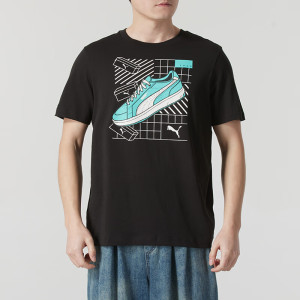 彪马(PUMA)男装新款春季运动服跑步健身训练柔软舒适透气休闲服短袖T恤682152-22 ZP