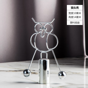 星舵定向平衡摆件 创意杠杆平衡小铁人几何动态不倒翁悬浮摆件送男生