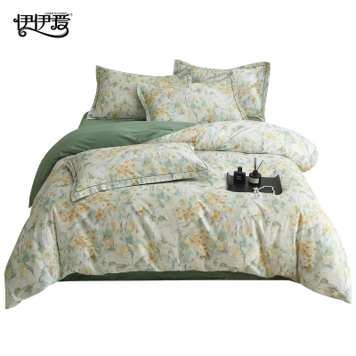 伊伊爱 全棉生态磨毛印花四件套