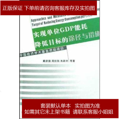 实现单位GDP能耗降低目标的途径与措施