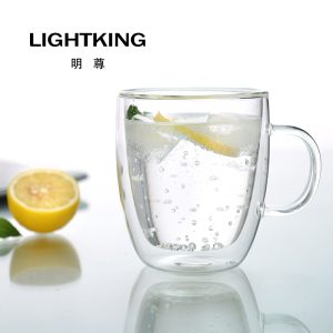 KAMJOVE/金灶 明尊 CP'10 CP'11 双层玻璃杯 水杯 杯子玻璃杯 牛奶杯 玻璃杯 家用带把玻璃杯子 茶具