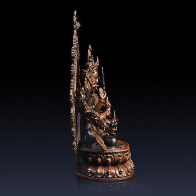 家柏饰(CORATED)铜准提佛母佛像摆件 藏传佛教密宗菩萨尼泊尔工艺