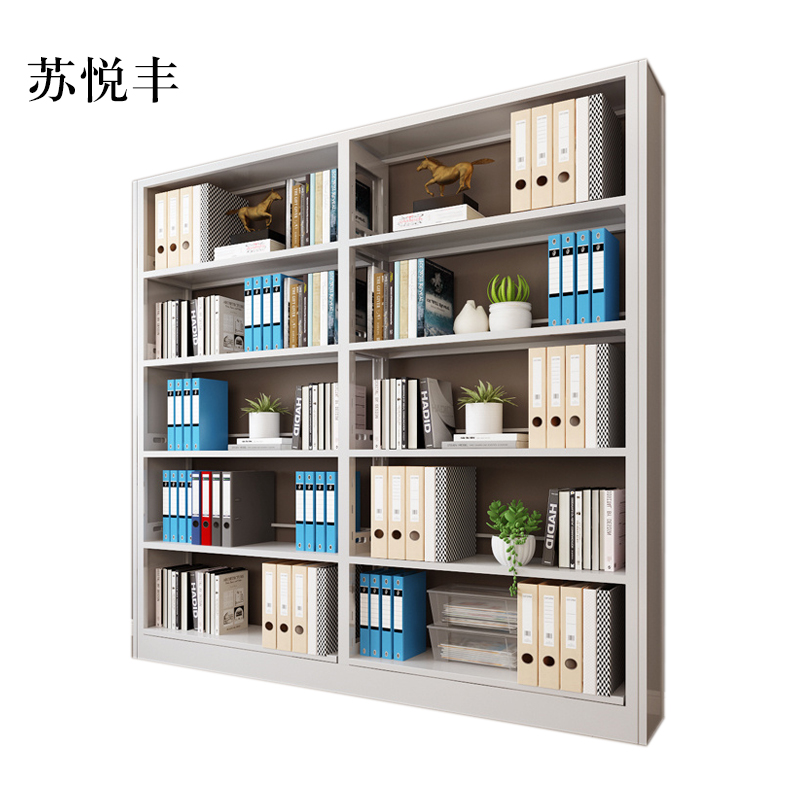 苏悦丰钢制置物架图书馆单双面书店阅览室货架档案架资料架单面一列二