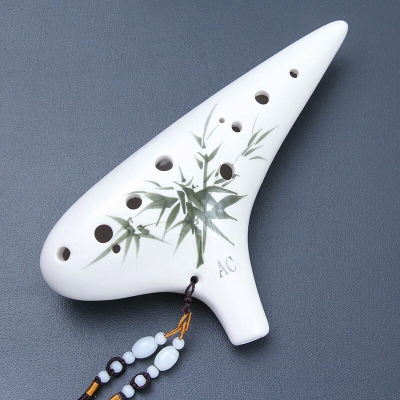 初学入门包教会12孔中音C调陶笛十二孔AC专业学生陶埙演奏乐器旗舰款-墨竹