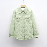 羽绒服新国标90绒衬衫式羽绒服女士秋冬时尚新款外套显瘦