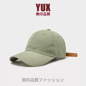 2025新款绿色棒球帽宽帽檐大脸帽子男女春夏季鸭舌帽软顶显脸小3759A