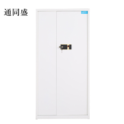 通同盛钢制密码文件柜保险柜铁皮资料柜通门白色指纹锁420*900*1850
