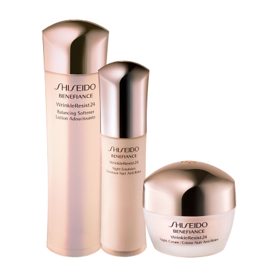 资生堂（SHISEIDO）盼丽风姿女士面部护肤套装淡化套装（水+夜乳+晚霜）