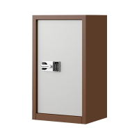 汉诺鑫威指纹电子保密柜钢制密码文件柜档案柜矮柜保密资料柜办公柜单门咖白:国保锁