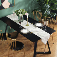 美式绣花桌旗茶几餐桌中间桌布条装饰布长条电视柜鞋柜盖布床尾巾