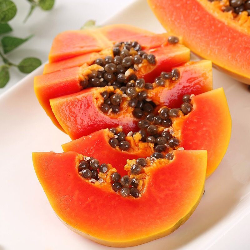 海南红心牛奶木瓜 装新鲜木瓜水果整箱 买二斤送一斤(净果3斤)精品装