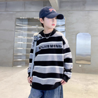 男童条纹毛衣秋冬款新款加厚中大童打底上衣儿童冬装针织衫潮