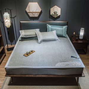 美帮汇藤席1.5米1.8m床冰丝双面凉席藤夏凉席子折叠床笠三件套2