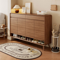 全友家居北欧原木风入户鞋柜家用门口2024新款储物收纳柜子