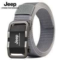 Jeep帆布腰带男自动扣尼龙裤带时尚休闲百搭编织战术腰带快拆皮带