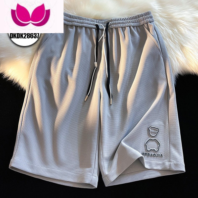 七斓小熊五6分短裤男士美式阔腿夏季潮牌男款华夫格休闲运动篮球中裤