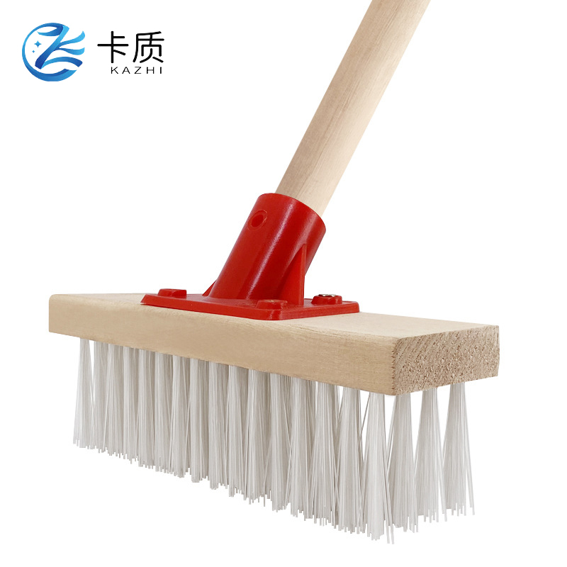 卡质 木杆白色尼龙硬毛长柄地刷 124*30*15cm 把