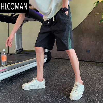 HLCOMAN薄款速干短裤男百搭宽松直筒运动工装五分裤子男士休闲松紧腰中裤
