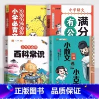 百科常识+文学常识+满分作文+小散文4本 小学通用 [正版]小学生必背科常识+文学常识百一本全小学语文知识大全1-6年级