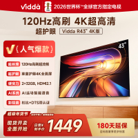 Vidda R43 4K版 海信电视 43英寸新品全面屏4K智能液晶平板电视58