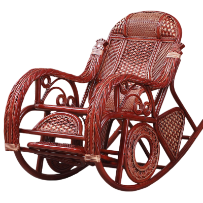 天然真藤摇摇椅藤编躺椅大人阳台家用休闲老人椅藤艺编织摇椅