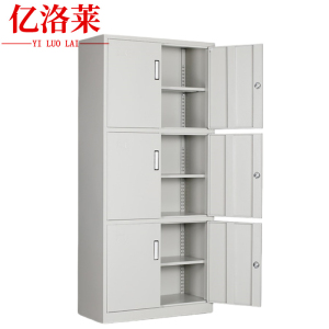 亿洛莱 铁皮文件柜档案柜 通三节 850*390*1800mm