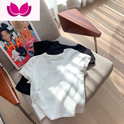 七斓情侣装白色短袖t恤女夏季2023新款美式复古正肩大码女装上衣