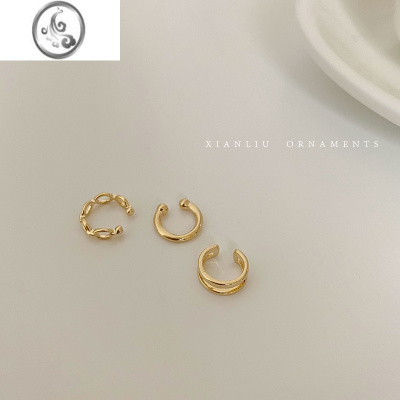 JiMi高级感链条耳夹无耳洞女气质复古套装冷淡耳骨夹2023年新款潮耳饰