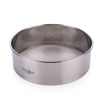 烘焙工具不锈钢圆形面粉筛60目细筛面粉蛋挞液做面包用具 敬平 [圆形]法焙客16cm[30目]