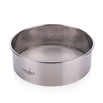 烘焙工具不锈钢圆形面粉筛60目细筛面粉蛋挞液做面包用具 敬平 [圆形]法焙客16cm[30目]