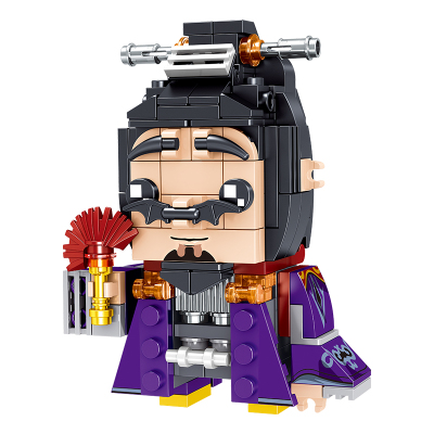 汇奇宝手办拼装模型小颗粒儿童益智启蒙早教玩具6-14岁拼插方头仔积木玩具水浒传国潮系列-吴用186颗粒-