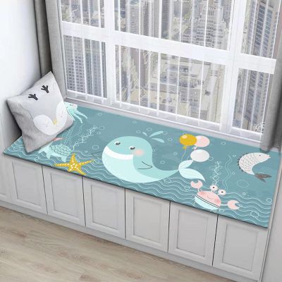 四季通用飘窗垫地垫榻榻米卧室阳台垫可爱床边毯可裁剪定制涡曼