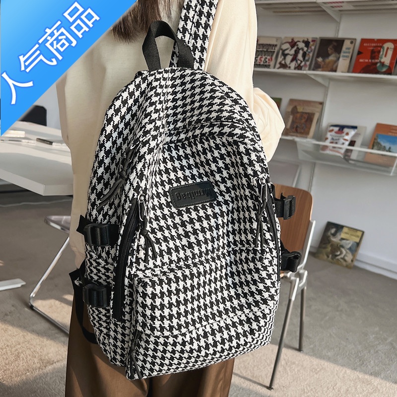 封后书包女韩国ins百搭潮原创高中大学生背包校园大容量初中生双肩包学生书包