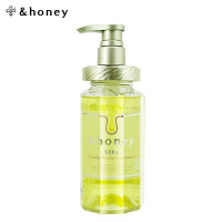 安蒂花子(&honey)洗发水日本进口水感丰盈樱花洗发水无硅油洗发露改善毛躁头皮护理 蜂蜜润养洗发水440ml