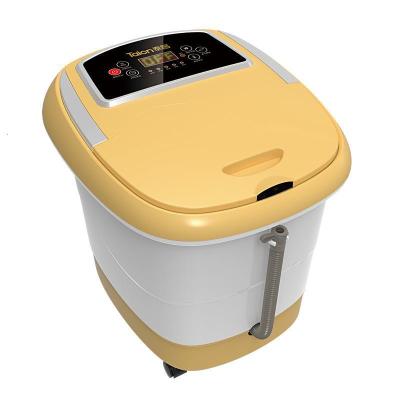 金泰昌足浴盆全自动按摩洗脚盆加热电动泡脚盆深桶恒温家用足疗器黑色