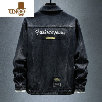 YANXU帅气牛仔外套男新款潮牌复古刺绣休闲百搭夹克男生大码衣
