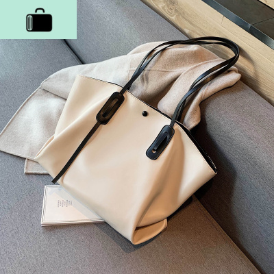 春夏软面大包包女2020新款潮韩版百搭质感单肩包大容量时尚托特包NEW LAKE女士单肩包