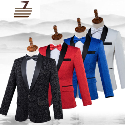 NEWLAKE男装演出服个性潮流男士修身西服套装主持人新郎礼服歌手影楼西装