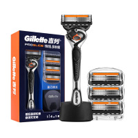 吉列Gillette锋隐致顺手动剃须刀礼盒五层锋速5 1刀架4刀头+底座