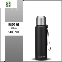 保温杯男 大容量户外便携316全不锈钢茶水分离泡茶水杯子 FENGHOU 钢本色1000ml(316不锈钢内胆)