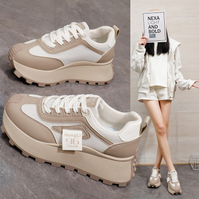 ins韩版网面老爹鞋女2026春季新款透气女鞋休闲鞋