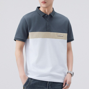 |POLO衫男士短袖夏季翻领深灰色黑色基础大众宽松型薄