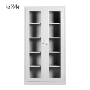 迈易特钢制档案柜财务凭证柜带锁储物柜铁皮柜书柜通玻对开门文件柜