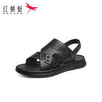 红蜻蜓凉鞋男2025新款软底真皮休闲沙滩鞋男外穿防滑两用凉拖鞋男