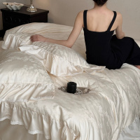 高品质名媛风100s长绒棉四件套纯棉亲肤安全全棉床品伴手礼