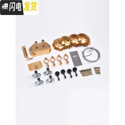 三维工匠升降晾衣架手摇阳台晾衣杆单杆双杆式家用凉衣架晒被子室内挂衣杆 [富贵金]1.5米+16个衣架 大