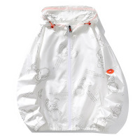 夏季新款男士韩版连帽卡通宇航员印花有型防晒衣潮流情侣网红同款